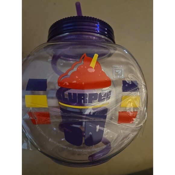 Vtg 7-Eleven 50 Years of Slurpee Fish Bowl Drink 5.5" Container HTF Collectible - Picture 4 of 7